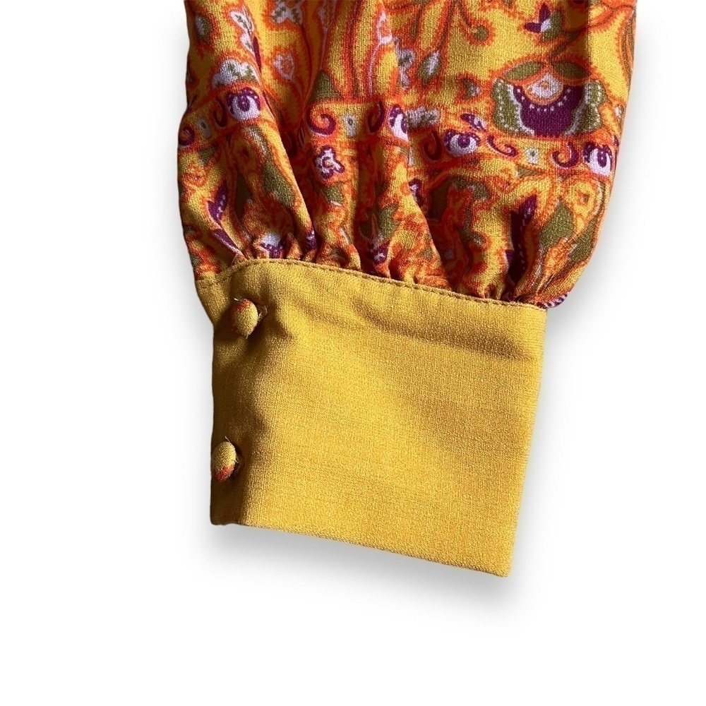 NWT Urban Outfitters Orange Floral 70s-Inspired Mini Dress XS - Picture 7 of 9